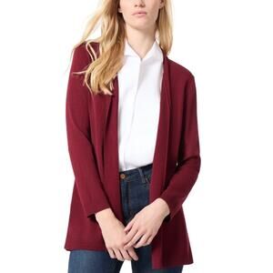 Jones New York Women's Open Front Cardigan Sweater Red Size L